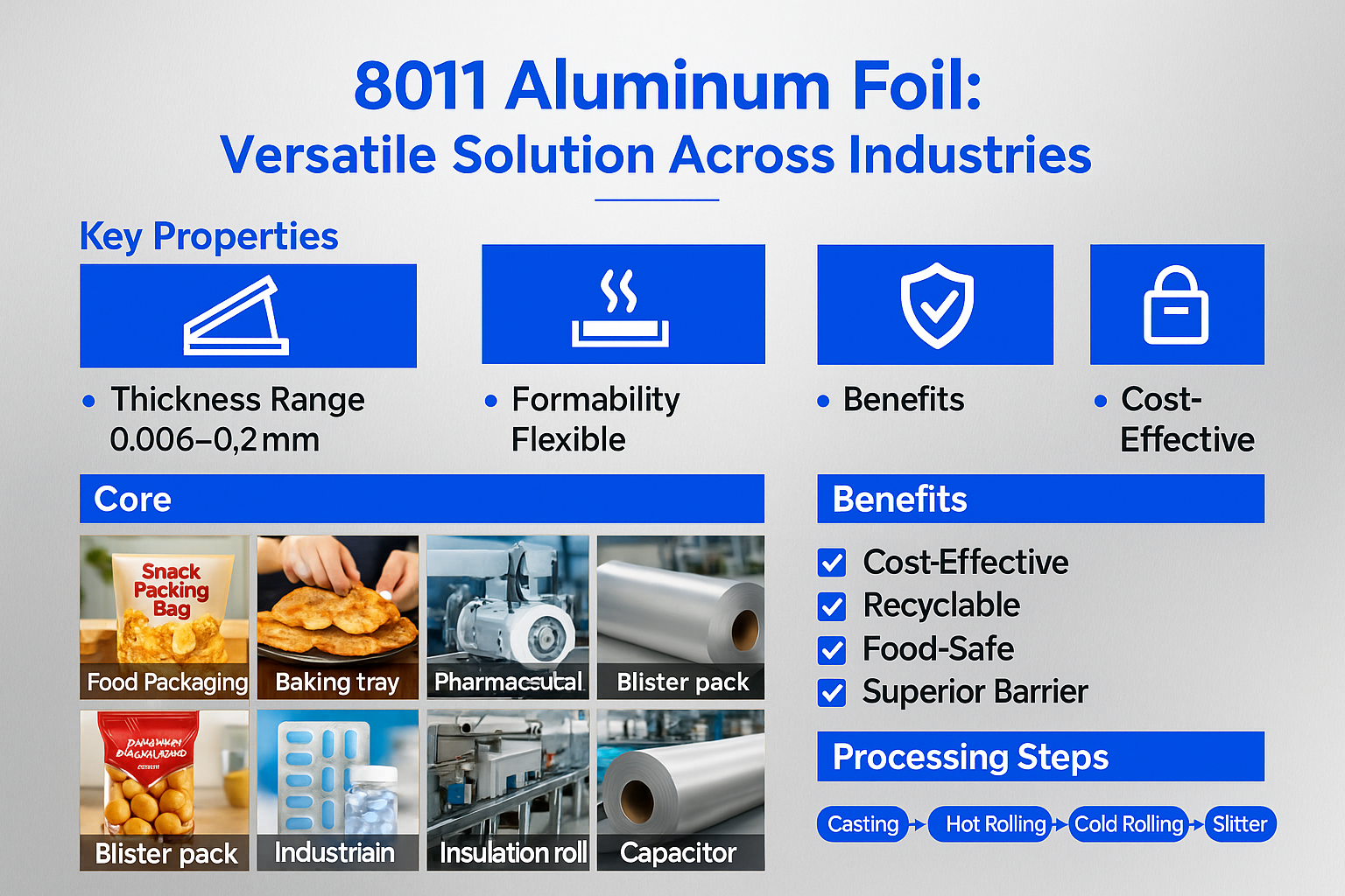 8011 Aluminum Foil for Food Packaging