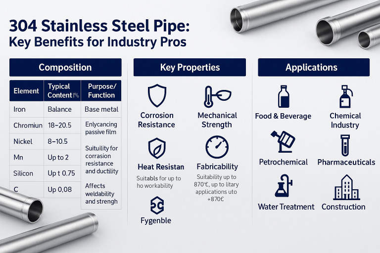 Nutzen Sie die Vorteile von 304-Edelstahlrohren. Der ultimative Leitfaden für Branchenprofis