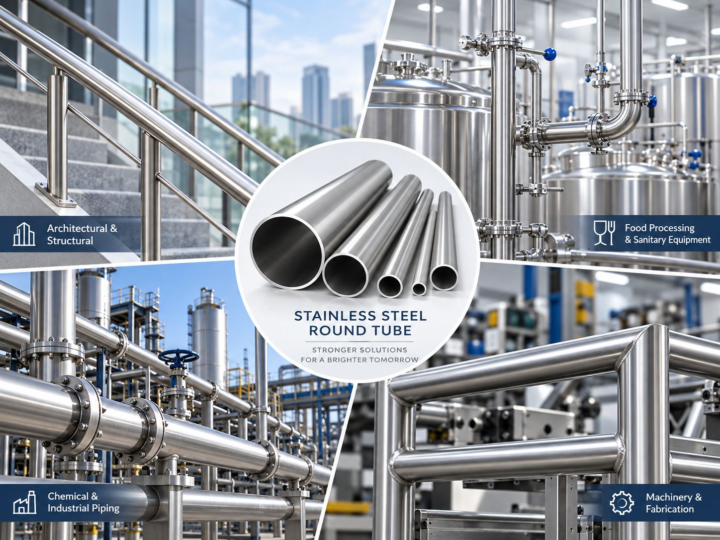 Applications of stainless steel round tubing